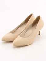 ミドルヒールポインテッドトゥパンプス/BLACKENAMEL