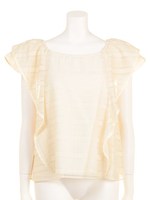 【DUO】 ラッフルフレアパイピングBL/アイボリー