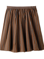 ストライプ柄サテンギャザースカート/ベージュ系(354)