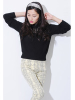 デコルテメッシュニットTOP/YELLOW