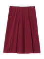 ミディ丈プリーツポンチスカート/ワインレッド(063)