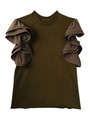 shoulder frill sweat/khaki