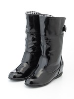 【Flapper】【撥水・雨の日OK！】フラットハーフレインブーツ/カーキ