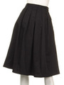 【Omekashi】タックフレアスカート/ブラック