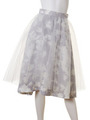 ビッグフラワーチュールスカート/GRY