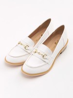 ピット付ローファー/ホワイト系