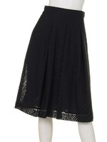 OPTICAL LACE SKIRT/IVORY