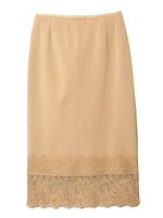 PJ/レースペンシルスカート/ベージュ