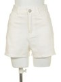 RJ Baseball Highwaist Shorts/OFF WHITE