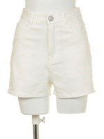 RJ Baseball Highwaist Shorts/OFF WHITE