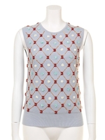 [L.B CANDY STOCK]クロシェニットプルオーバー/BLU