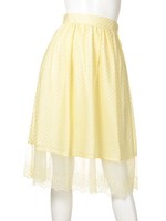 シアーギンガムスカート/ブルー