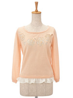 スソシフォンフラワープルオーバー/オレンジ