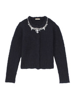 ビジューモヘヤ調カーディガン/アイボリー(004)