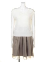 フレンチＶニット×フレアスカートＳＥＴ/グレー