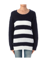 ボーダーシャギーニットプルオーバー/ネイビー(593)