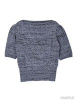 マーブルパフニット/グレー