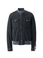 ライトデニム ストレッチ ブルゾン/ブルー系(094)