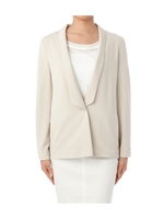 裏毛ジャージショールカラージャケット/ベージュ系(650)