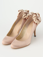 JUSGLITTY Luxe バックフリルパンプス/ベージュ