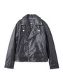 LEATHER RIDERS JACKET/BLACK