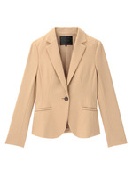 [L]1つボタンテーラードジャケット/ベージュ(052)