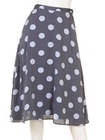 【LUX】 コインドットミッドカーフSK/ネイビー