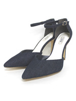 【REZOY】ポインテッドトゥセパレートストラップパンプス/デニム