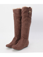 インヒールファーロングブーツ/ブラック(019)