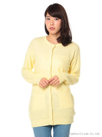 カノコ編ロングニットカーディガン/Off White