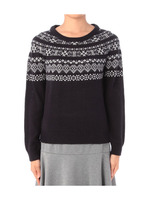 フェアアイル柄ニットプルオーバー/ネイビー(093)