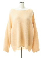 モヘア混オーバーニットトップス/ピンク