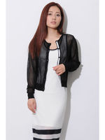 【OU】ラインテープニットカーデ/YELLOW