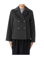 Wボタンショートコート/ネイビー系(093)