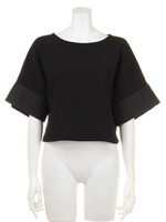 [Salon de Balcony]Wクレープブラウス/BLK