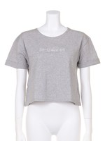 【CASUAL】刺繍ロゴロールUP T-SH/グレー