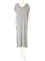 【CEDNIE】カットロングマキシワンピース/ライトグレー