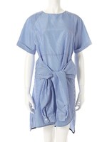 【Edit Sheen】シャツドッキングワンピース/ブルー