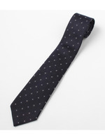 サテンベース小紋ネクタイ/グレー(412)