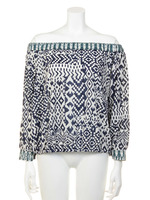 プリントゴムシャーリング【Planet blue world】/ネイビー