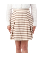 ボーダーブッチャースカート/ベージュ系(351)