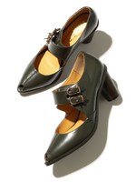 ポインテッドダブルモンクストラップ/GRN