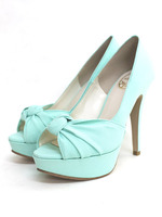 【R&E】フロントリボンハイヒール美脚パンプス/ピンク