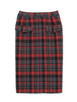 【OU】チェックタイトSK/WHITE