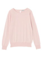 シルク混ラウンドネックニット/ライトグリーン(021)