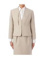 ラメ入りスラリットツイードジャケット/ネイビー系(992)