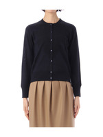 起毛フラワーレースニットカーディガン/ネイビー(093)