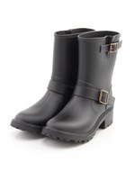 【Flapper】【撥水・雨の日OK！】エンジニア風レインブーツ/ダークブラウン