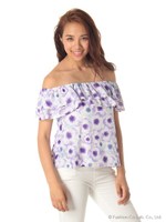 エスパンディ花柄フリルPO/ムラサキ