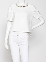 スエットビジュープルオーバー/グレー